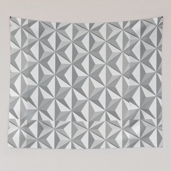 Item preview, Simple Geometric Silver Sphere Spaceship Tomorrow Pattern designed and sold by pixiedustpaint.