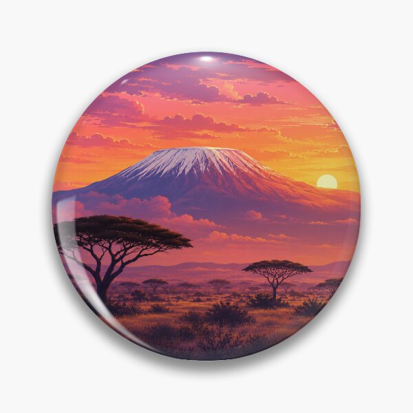 Item preview, Kilimanjaro Sunset Sky African Savanna Landscape designed and sold by NaphDesigns.