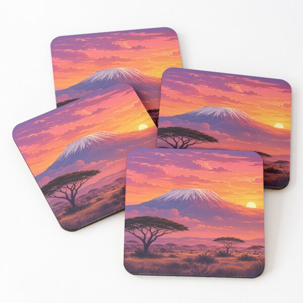 Item preview, Kilimanjaro Sunset Sky African Savanna Landscape designed and sold by NaphDesigns.