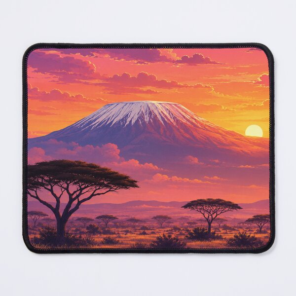 Item preview, Kilimanjaro Sunset Sky African Savanna Landscape designed and sold by NaphDesigns.