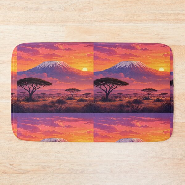 Item preview, Kilimanjaro Sunset Sky African Savanna Landscape designed and sold by NaphDesigns.