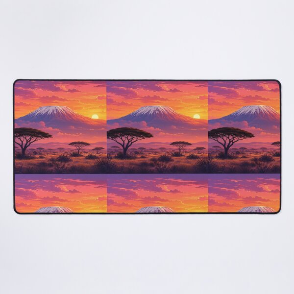 Item preview, Kilimanjaro Sunset Sky African Savanna Landscape designed and sold by NaphDesigns.