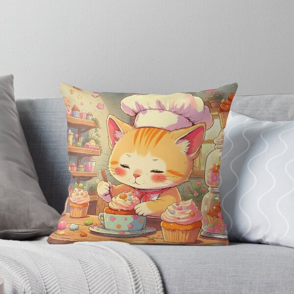 Item preview, Ginger Kitten Decorating Cupcakes in a Candy Bakery designed and sold by Dragonfly-Magic.