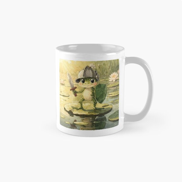 Item preview, Brave Frog Knight with Tiny Sword Storybook Art designed and sold by PictorialWhimsy.