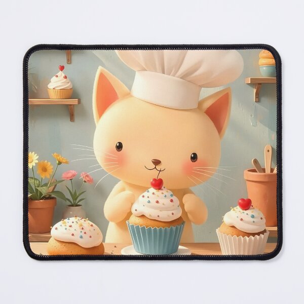 Item preview, Kitten Baker with Cupcakes designed and sold by Dragonfly-Magic.