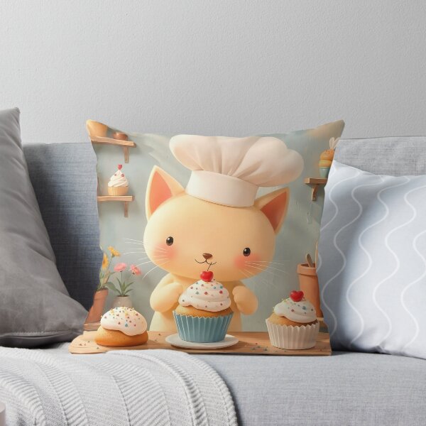 Item preview, Kitten Baker with Cupcakes designed and sold by Dragonfly-Magic.