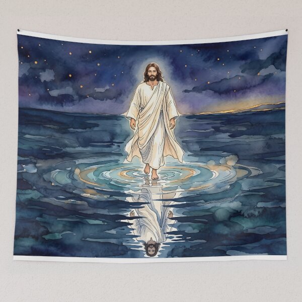 Item preview, Jesus Walking on Water at Night designed and sold by RRRShop.