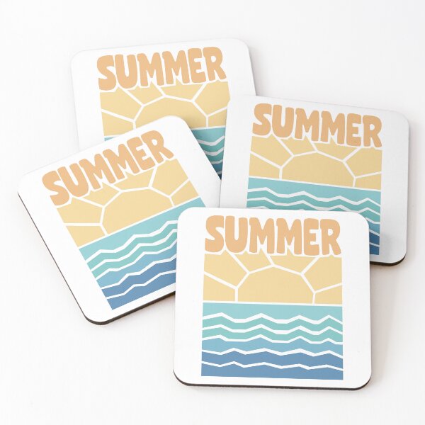 Item preview, Summer Sunburst & Waves - Retro Geometric Beach Art designed and sold by THROUGH-LIFE.