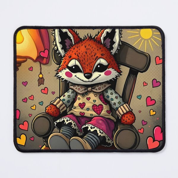 Item preview, Happy Fox with Hearts designed and sold by Dragonfly-Magic.
