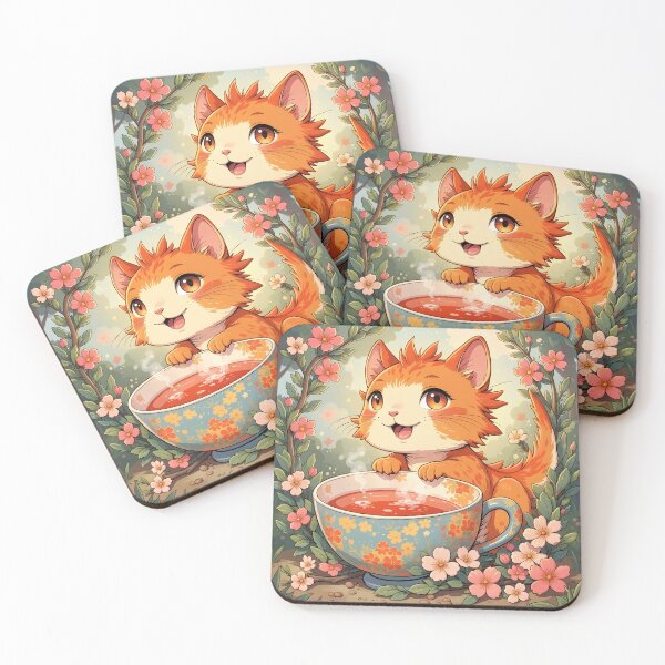 Item preview, Ginger Cat in a Teacup Garden designed and sold by Dragonfly-Magic.