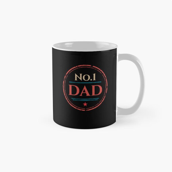 Item preview, No.1 Dad – Vintage Red Badge Design designed and sold by MadeByMira.