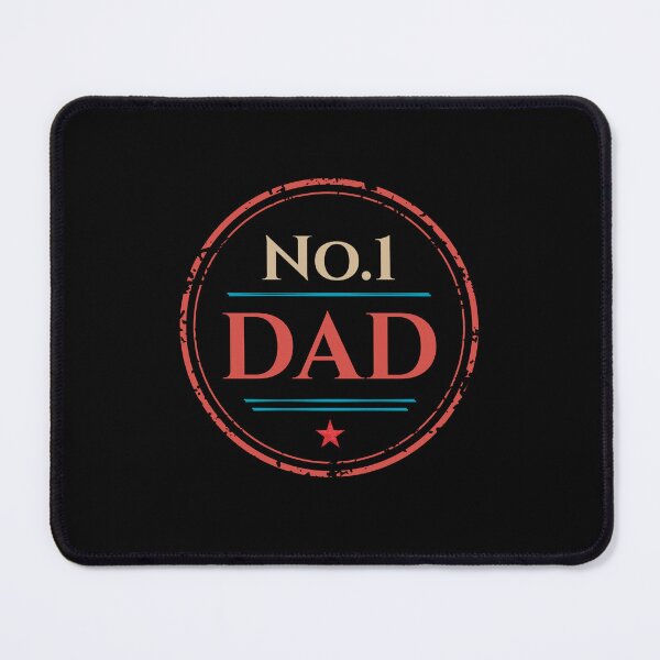 Item preview, No.1 Dad – Vintage Red Badge Design designed and sold by MadeByMira.