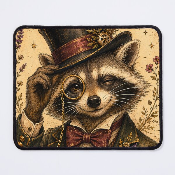 Item preview, Dapper Racoon - Vintage designed and sold by Midnight-Moss.