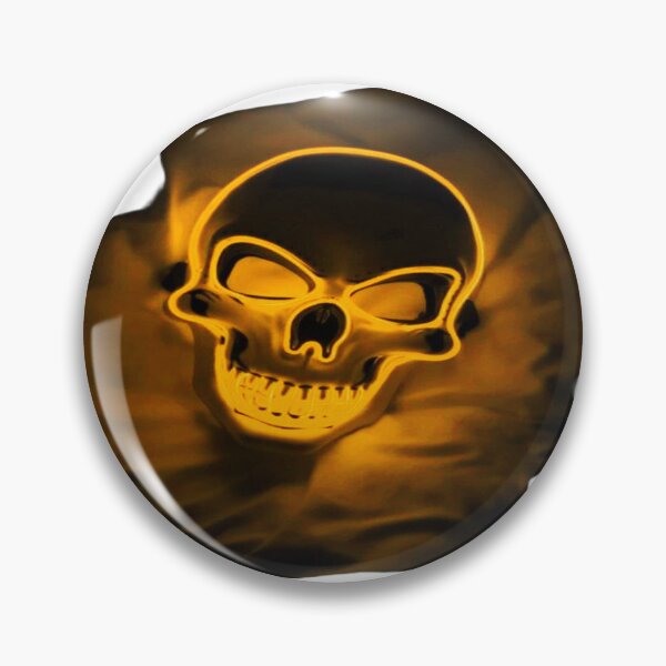 Item preview, Glowing Golden Skull – Dark Gothic Neon Fantasy Art designed and sold by RAYBIL.