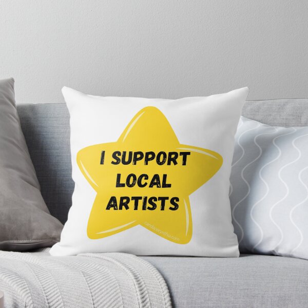 Item preview, I Support Local Artists Gold Star designed and sold by CandaceCynthia.