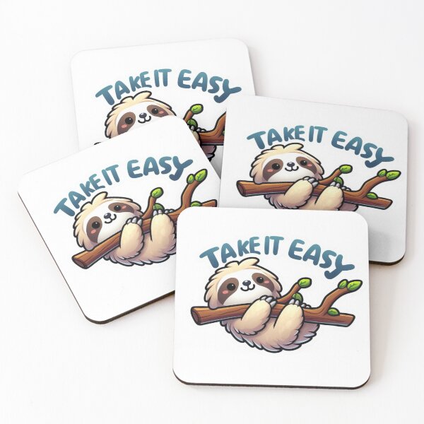 Item preview, Cute Sloth Take Easy Tree Branch Sticker designed and sold by carestazafeli.
