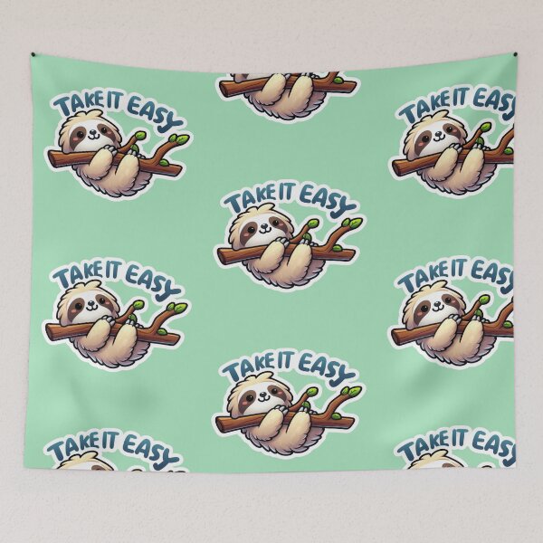 Item preview, Cute Sloth Take Easy Tree Branch Sticker designed and sold by carestazafeli.