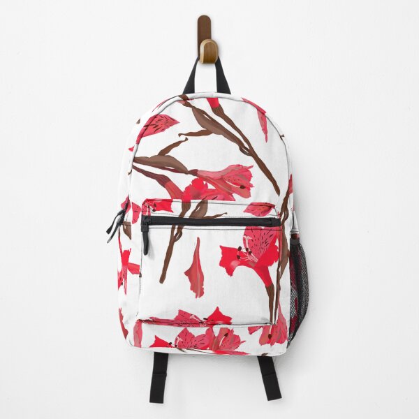Item preview, Red Alstroemeria Pattern Flower Hand-Drawn Illustration designed and sold by altastudio.