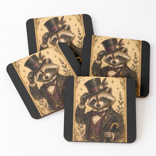 Item preview, Dapper Racoon - Vintage - Moon Edition designed and sold by Midnight-Moss.