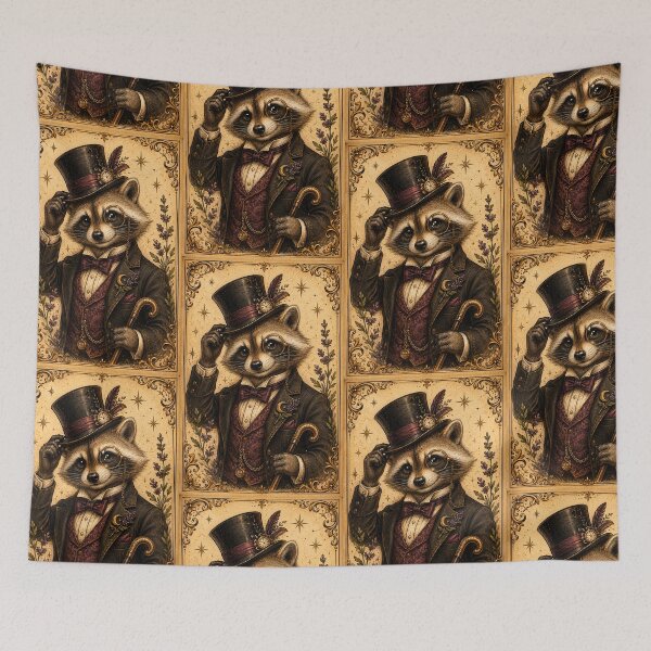 Item preview, Dapper Racoon - Vintage - Moon Edition designed and sold by Midnight-Moss.