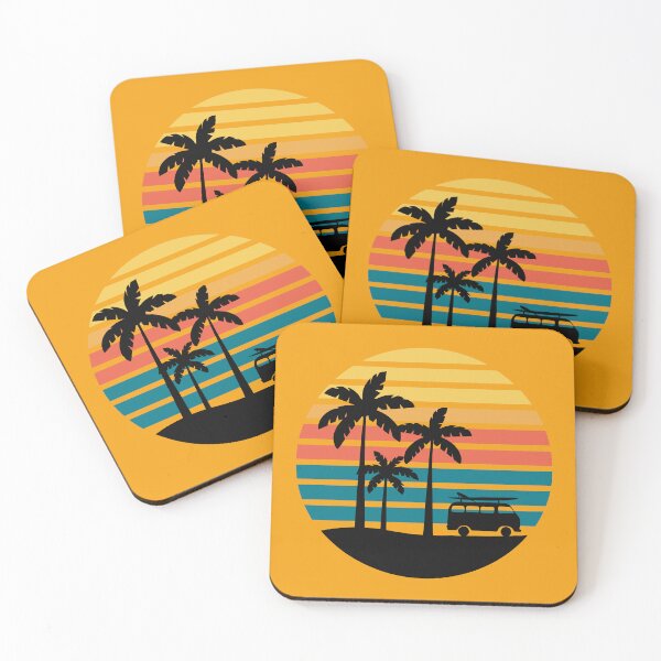 Item preview, Retro Summer Sunset Beach Surf Van designed and sold by xmoudx.