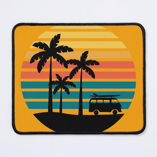 Item preview, Retro Summer Sunset Beach Surf Van designed and sold by xmoudx.