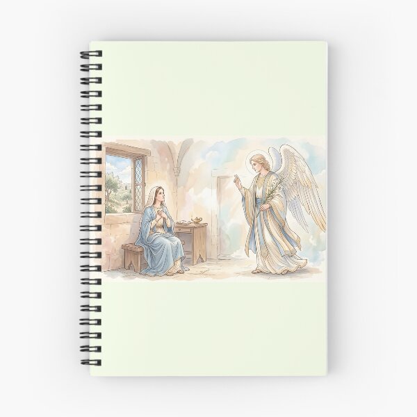 Item preview, The Annunciation Biblical Watercolor Art Piece designed and sold by RRRShop.