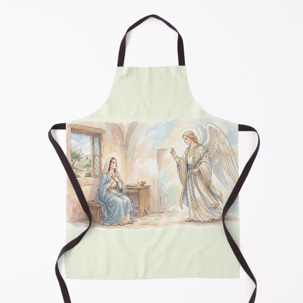 Item preview, The Annunciation Biblical Watercolor Art Piece designed and sold by RRRShop.