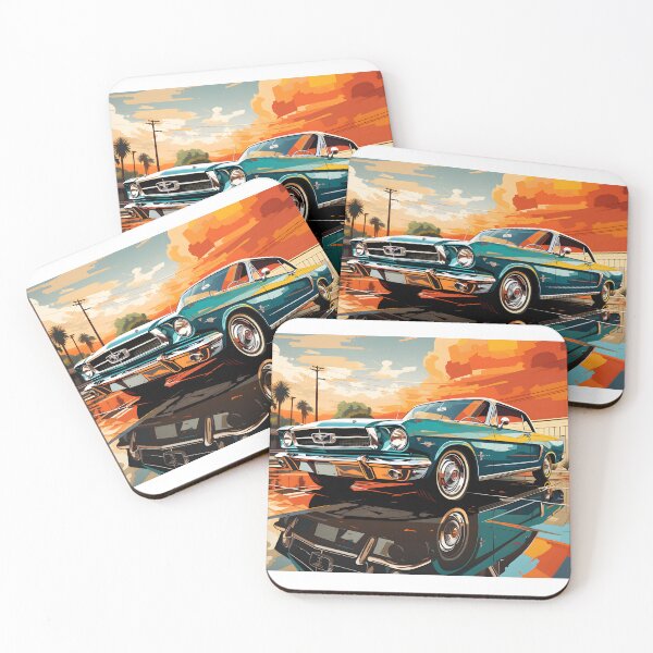 Item preview, Retro Mustang Pop Art – Classic American Muscle Car Wall Art designed and sold by LoveNurseries.
