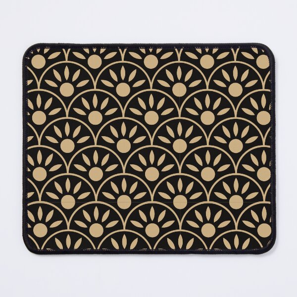 Item preview, Art Deco Scallop Pattern | Gold Black Luxury Floral Seamless designed and sold by Dino-Lune.