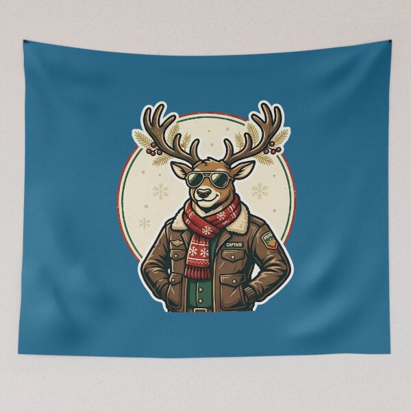 Item preview, Captain Reindeer Shirt, Funny Christmas Shirt, Xmas Office Party Shirt, Christmas Manager Gift, Holiday Season Apparel, Festive Graphic Tee designed and sold by VectorJoy.