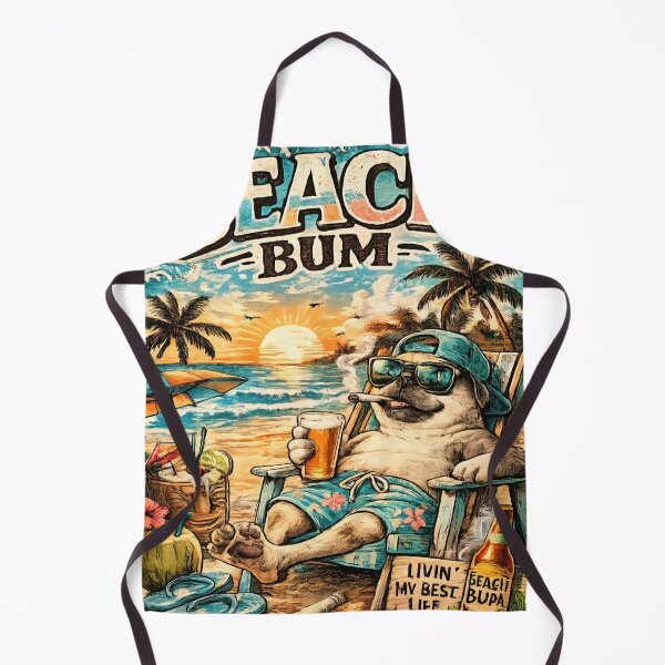 Item preview, Beach Bum Pug – Livin’ My Best Life Funny Beach Dog Vacation Shirt designed and sold by Diesel outlaw .