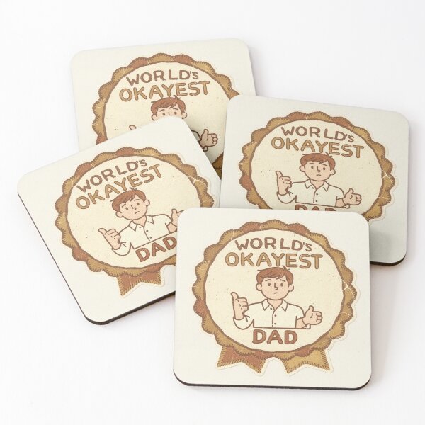 Item preview, World's Okayest Dad Retro Badge Funny Fathers Day designed and sold by PictorialWhimsy.