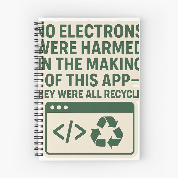 Item preview, No Electrons Were Harmed In The Making Of This App designed and sold by cwoodruff1970.
