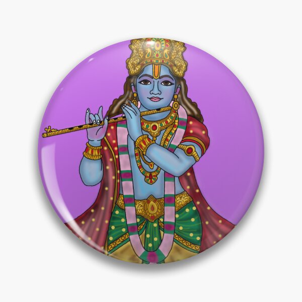 Item preview, Lord Krishna Artwork | Divine Hindu God Digital Painting designed and sold by Harshit_Digital_Arts.