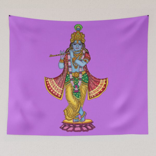 Item preview, Lord Krishna Artwork | Divine Hindu God Digital Painting designed and sold by Harshit_Digital_Arts.