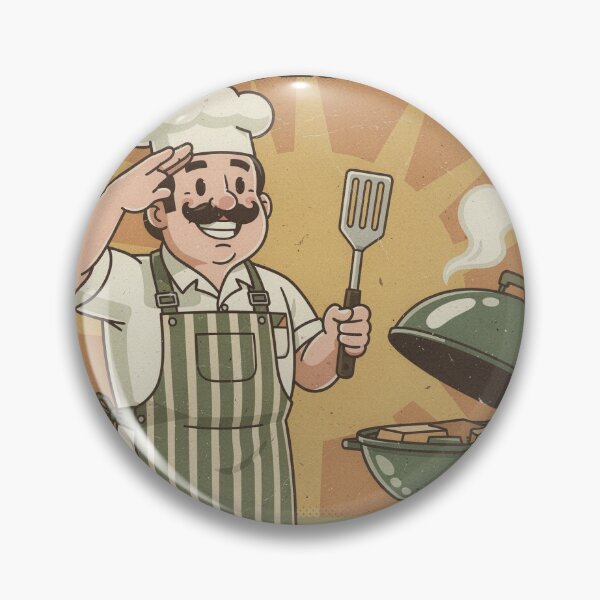 Item preview, Grill Sergeant Funny BBQ Dad Retro Poster designed and sold by PictorialWhimsy.