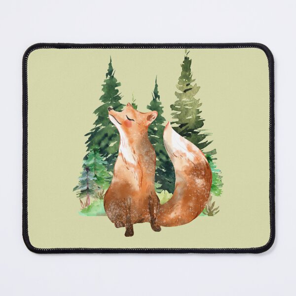 Item preview, Pine Forest Fox Cozy Watercolor Illustration designed and sold by Whimsical Wayfarer.