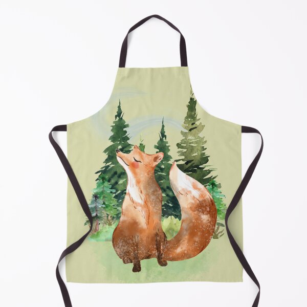 Item preview, Pine Forest Fox Cozy Watercolor Illustration designed and sold by Whimsical Wayfarer.