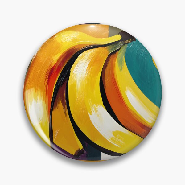 Item preview, Tropical Rhythm in Motion - Bananas Alive with Dynamic Brushstrokes and Vibrant Geometric Color designed and sold by OlfactoART Studio.