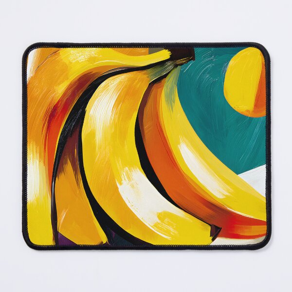 Item preview, Tropical Rhythm in Motion - Bananas Alive with Dynamic Brushstrokes and Vibrant Geometric Color designed and sold by OlfactoART Studio.