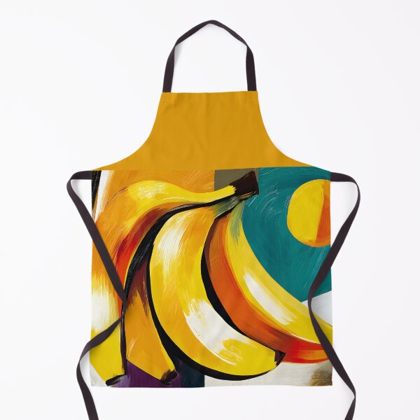 Item preview, Tropical Rhythm in Motion - Bananas Alive with Dynamic Brushstrokes and Vibrant Geometric Color designed and sold by OlfactoART Studio.