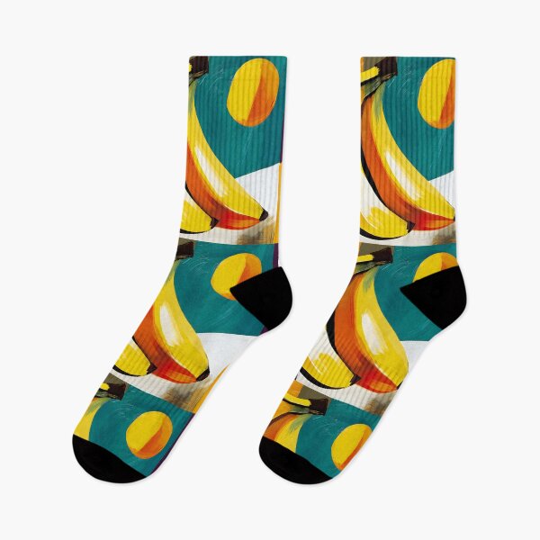 Item preview, Tropical Rhythm in Motion - Bananas Alive with Dynamic Brushstrokes and Vibrant Geometric Color designed and sold by OlfactoART Studio.