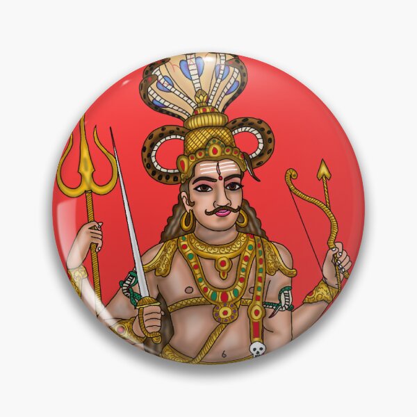 Item preview, Lord Veerabhadra Artwork | Powerful Hindu Warrior Deity Digital Illustration designed and sold by Harshit_Digital_Arts.