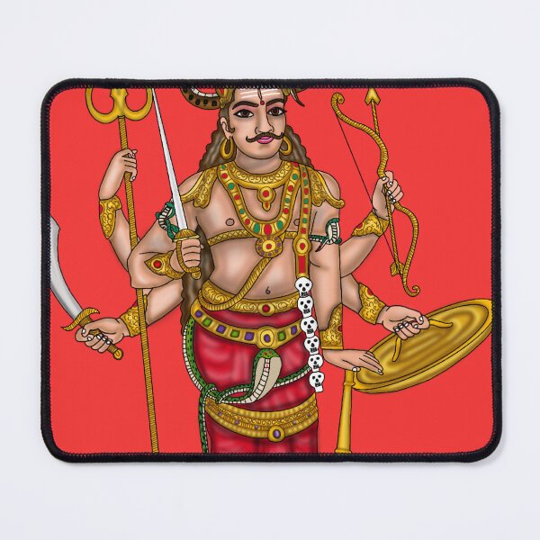 Item preview, Lord Veerabhadra Artwork | Powerful Hindu Warrior Deity Digital Illustration designed and sold by Harshit_Digital_Arts.