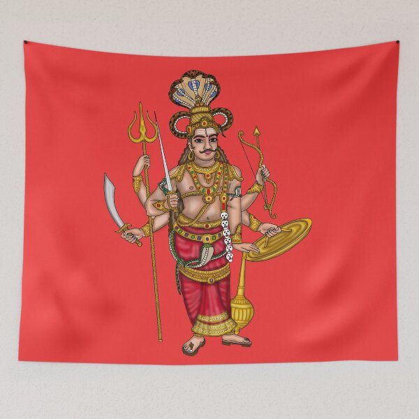 Item preview, Lord Veerabhadra Artwork | Powerful Hindu Warrior Deity Digital Illustration designed and sold by Harshit_Digital_Arts.