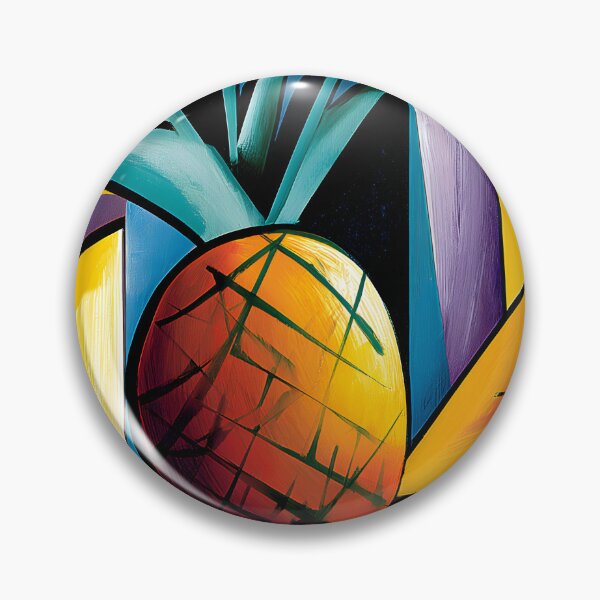 Item preview, Pineapple Geometry in Full Color - Tropical Abstraction Shaped by Bold Lines and Vibrant Energy designed and sold by OlfactoART Studio.