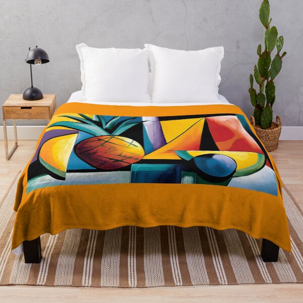Item preview, Pineapple Geometry in Full Color - Tropical Abstraction Shaped by Bold Lines and Vibrant Energy designed and sold by OlfactoART Studio.