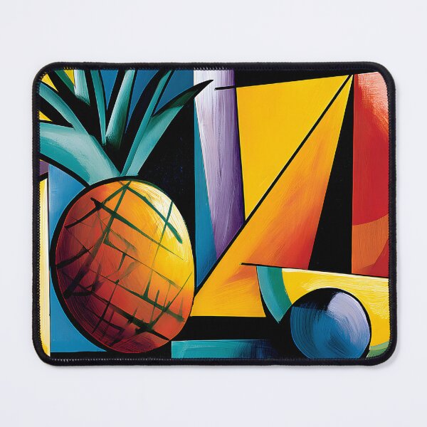 Item preview, Pineapple Geometry in Full Color - Tropical Abstraction Shaped by Bold Lines and Vibrant Energy designed and sold by OlfactoART Studio.