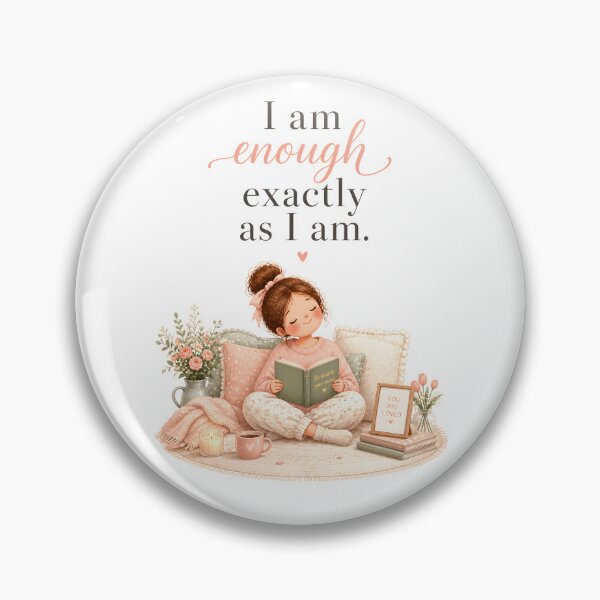 Item preview, I Am Enough Exactly As I Am | Self Love Positive Affirmation Quote designed and sold by LoveNurseries.